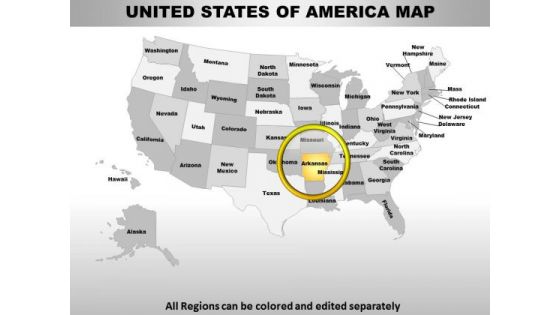 Usa Arkansas State PowerPoint Maps