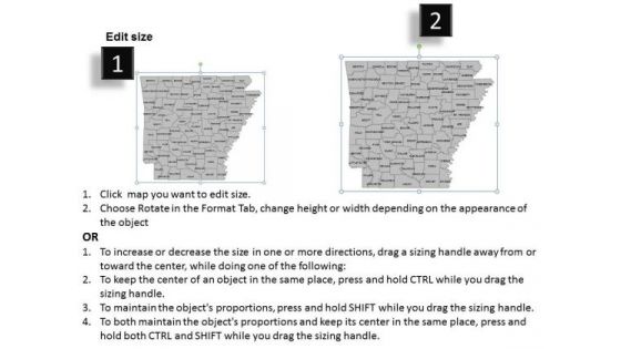 Usa Arkansas State PowerPoint Maps