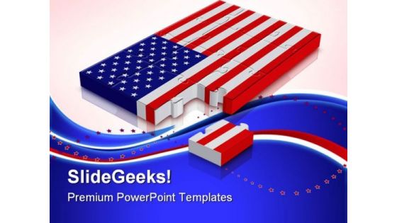 Usa Flag Americana PowerPoint Themes And PowerPoint Slides 0811
