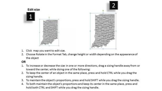 Usa Indiana State PowerPoint Maps