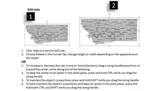 Usa Montana State PowerPoint Maps