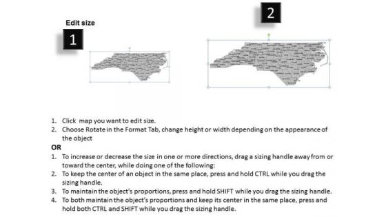 Usa North Carolina State PowerPoint Maps