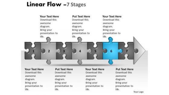 Usa Ppt Background Linear Flow 7 Stages Style1 Communication Skills PowerPoint Design