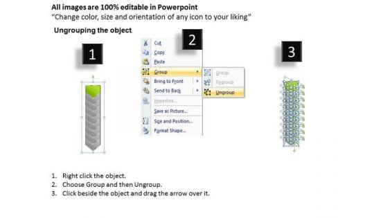 Usa Ppt Green And Orange Arrow 9 Power Point Stage Business Strategy PowerPoint 2 Image