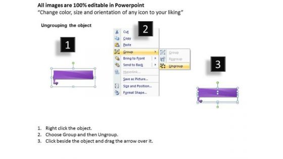 Usa Ppt Template Organizable Process 6 Steps Working With Slide Numbers 7 Graphic