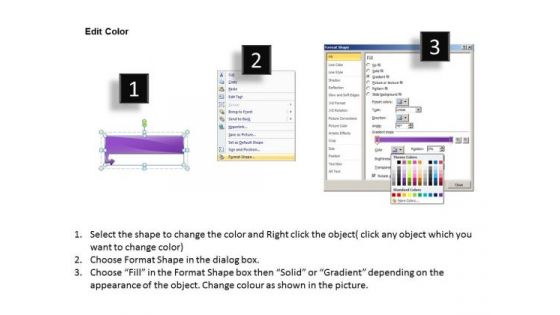 Usa Ppt Template Organizable Process 6 Steps Working With Slide Numbers 7 Graphic