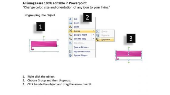Usa Ppt Template Organizable Process 6 Steps Working With Slide Numbers Graphic