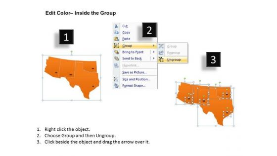 Usa South West Region Country PowerPoint Maps
