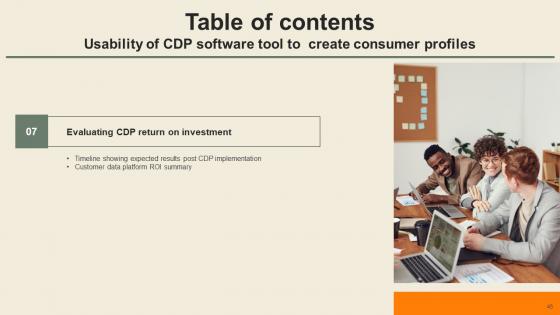 Usability Of CDP Software Tool To Create Consumer Profiles Complete Deck