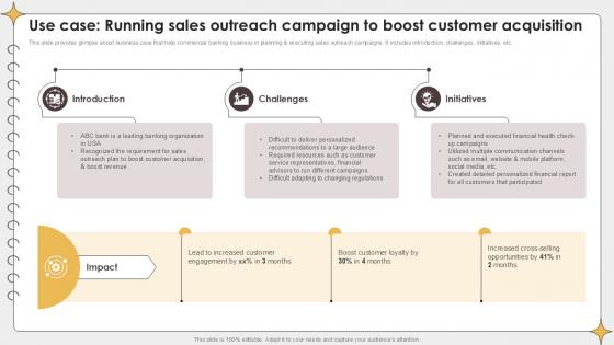 Use Case Running Sales Outreach Campaign To Boost Customer Acquisition PPT Example