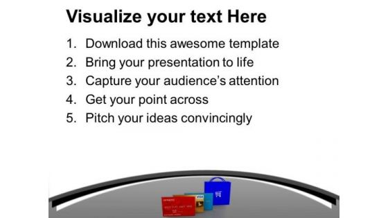 Use Credit And Debit Cards For Shopping PowerPoint Templates Ppt Backgrounds For Slides 0513
