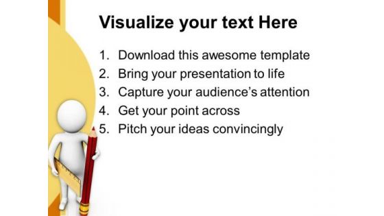Use Pencil And Rubber PowerPoint Templates Ppt Backgrounds For Slides 0813
