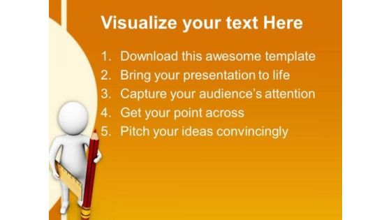 Use Pencil And Rubber PowerPoint Templates Ppt Backgrounds For Slides 0813