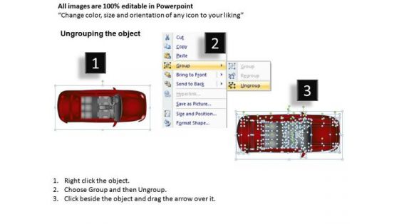 Vacation Red Family Car PowerPoint Slides And Ppt Diagram Templates