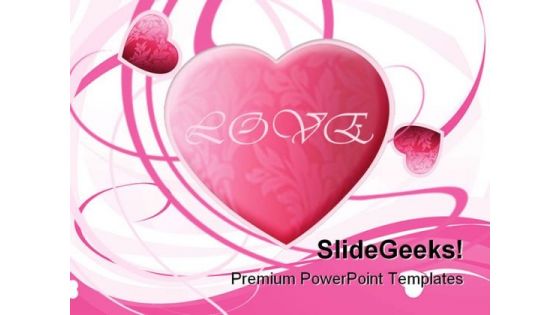 Valentine Heart Abstract PowerPoint Backgrounds And Templates 1210