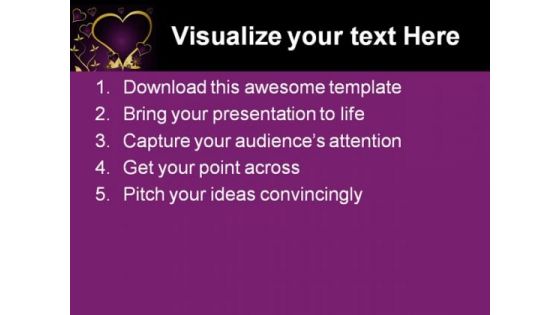 Valentines Heart Holidays PowerPoint Template 0910