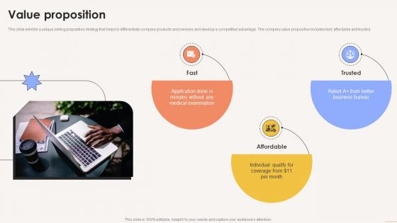 Value Proposition Term Life Insurance Platform Investor Funding Elevator Pitch Deck Value Proposition Term Life Insurance Platform Investor Funding Elevator Pitch Deck
