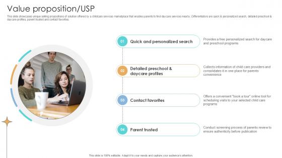 Value Proposition USP Online Marketplace Investor Funding Elevator Pitch Deck Ppt Sample