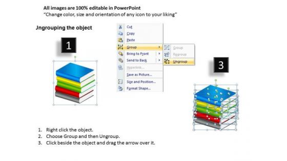 Various Languages Books PowerPoint Slides