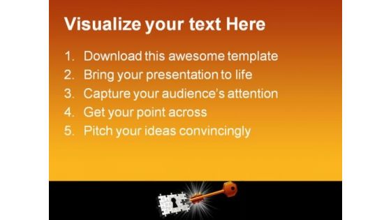 Vector Key To Unlock Security PowerPoint Templates And PowerPoint Backgrounds 0211