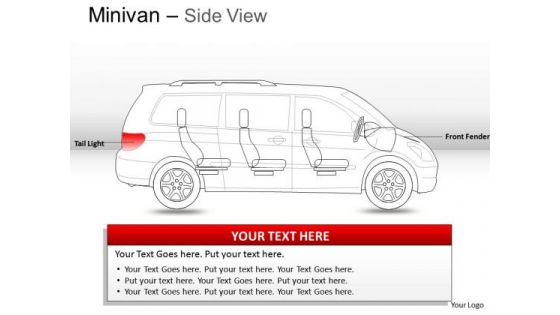 Vehicle Green Minivan Side View PowerPoint Slides And Ppt Diagram Templates