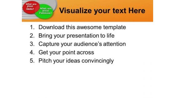Venn Diagram Of Skills And Passions PowerPoint Templates Ppt Backgrounds For Slides 0113
