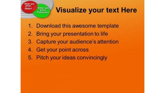 Venn Diagram Of Skills And Passions PowerPoint Templates Ppt Backgrounds For Slides 0113
