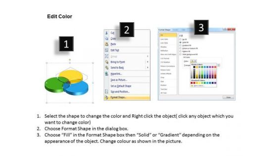 Venn PowerPoint Template Diagram 3 Overlapping Circles