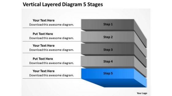 Vertical Layered Diagram 5 Stages Ppt Sample Of Small Business Plan PowerPoint Templates