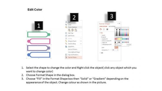 Vertical Layout Of Four Steps PowerPoint Templates