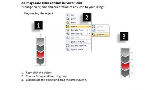 Vertical Process Diagram Sample Mission Statements For Business Plan PowerPoint Templates