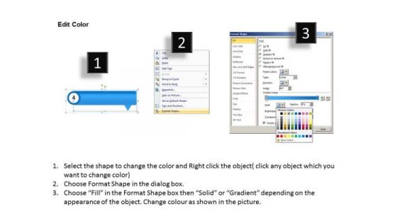 Vertical Representation 4 Steps Customer Tech Support PowerPoint Templates