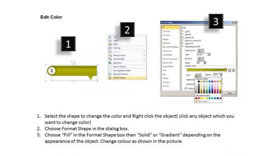 Vertical Representation 4 Steps Vision Flowchart PowerPoint Templates