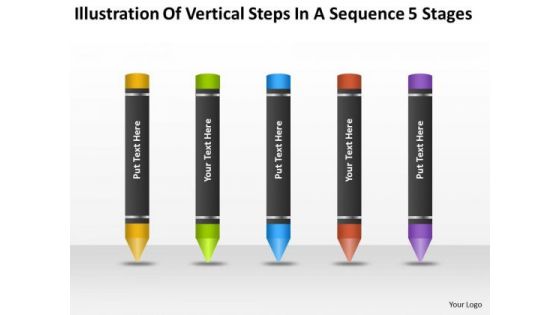 Vertical Steps In Sequence 5 Stages Ppt Business Plans Sample PowerPoint Slides