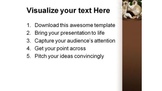 Vervet Monkeys Animals PowerPoint Themes And PowerPoint Slides 0211