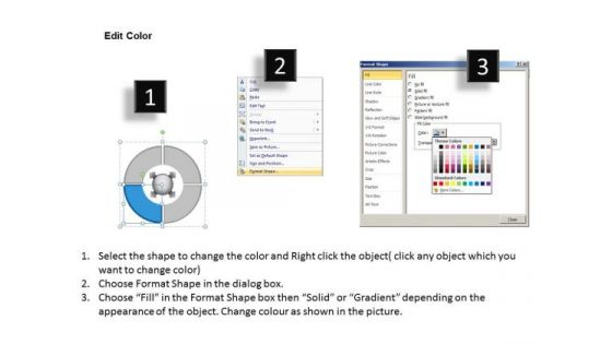 View Of An Issue Circularly Described Flow Diagram PowerPoint Templates