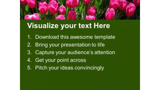 View Of Vibrant Rose Flowers PowerPoint Templates Ppt Backgrounds For Slides 1212