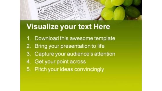 Vine Branches Religion PowerPoint Themes And PowerPoint Slides 0211