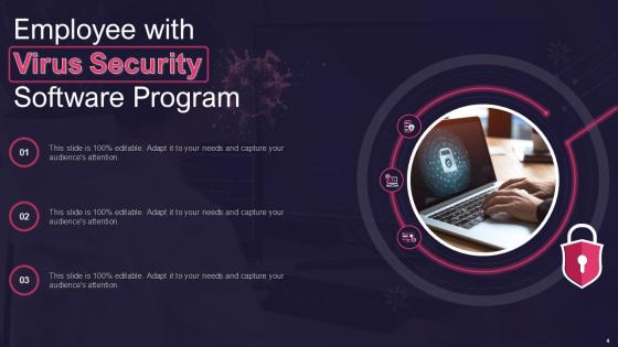 Virus Assistant Performing Concentration Determining Security Powerpoint Ppt Template Bundles
