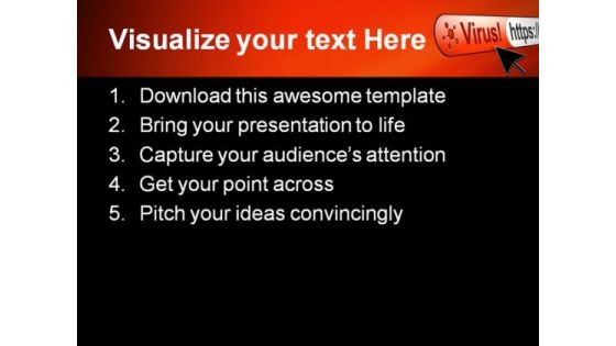 Virus Internet PowerPoint Template 0910