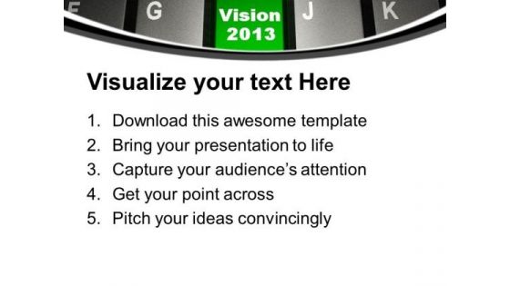 Vision 2013 On Keyboard Computer PowerPoint Templates Ppt Backgrounds For Slides 0313