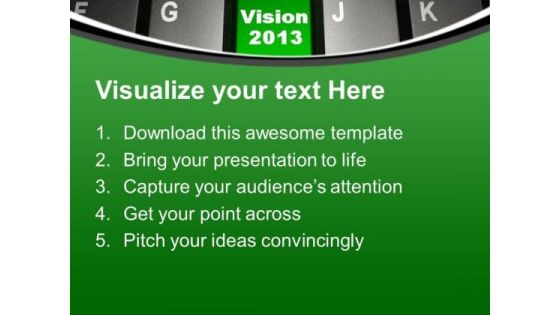 Vision 2013 On Keyboard Computer PowerPoint Templates Ppt Backgrounds For Slides 0313