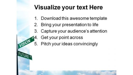 Vision Ave Future St Business PowerPoint Themes And PowerPoint Slides 0811