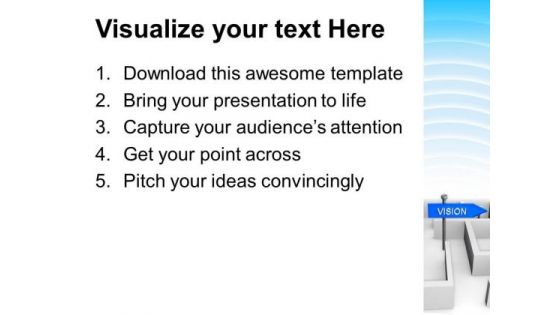 Vision Concept With Labyrinth PowerPoint Templates And PowerPoint Themes 1112
