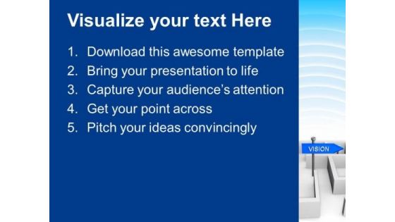 Vision Concept With Labyrinth PowerPoint Templates And PowerPoint Themes 1112