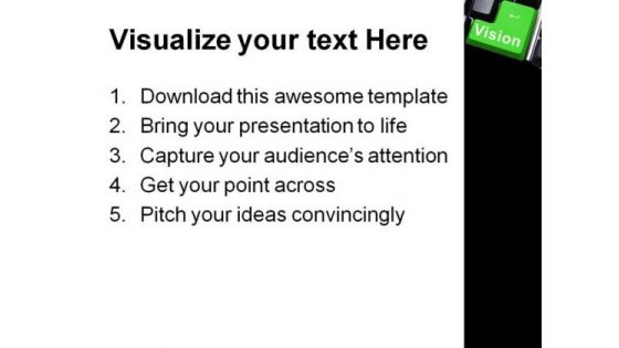 Vision Key Business PowerPoint Template 0910