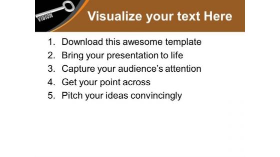 Vision Silver Key Communication PowerPoint Templates Ppt Backgrounds For Slides 0113