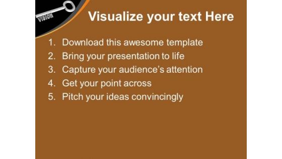 Vision Silver Key Communication PowerPoint Templates Ppt Backgrounds For Slides 0113