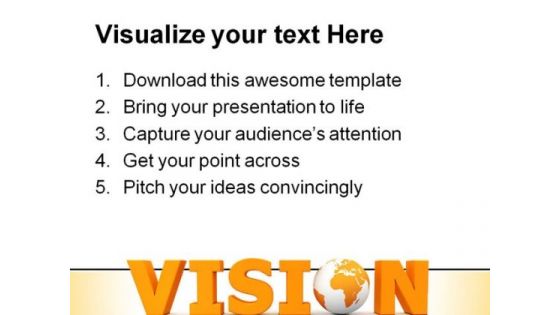 Vision World Globe PowerPoint Template 0910