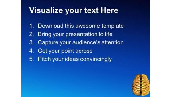 Visualization Of Human Brain PowerPoint Templates Ppt Backgrounds For Slides 0513